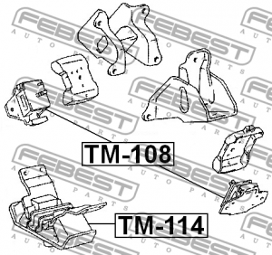 Подушка двигателя TM-114 FEBEST