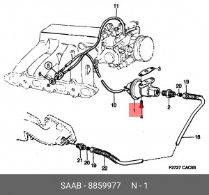 Клапан возврата ОГ 8859977 SAAB
