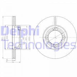 Тормозной диск BG3220 DELPHI