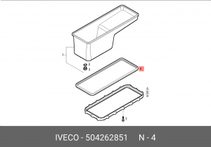 Прокладка, маслянный поддон 504262851 IVECO