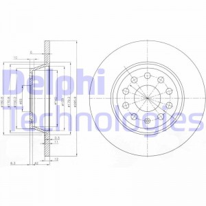 Тормозной диск BG3954 DELPHI