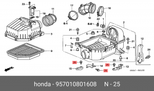 Болт крепления 957010801608 HONDA