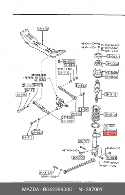 Амортизатор BG6228900C MAZDA