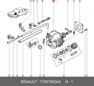 Усилитель тормозной системы 7700789364 RENAULT
