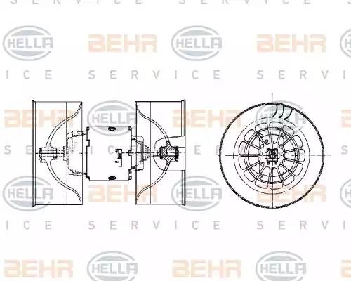 Электродвигатель, вентиляция салона 8EW 009 100-531 HELLA
