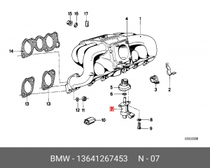 Пусковой топливный клапан 13 64 1 267 453 BMW