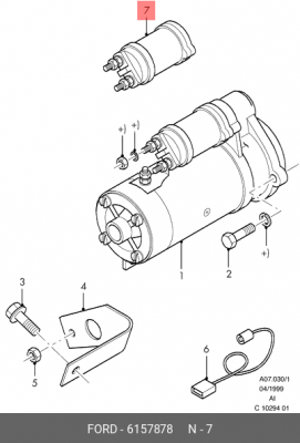 Реле, стартер 6157878 FORD
