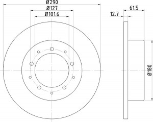 Тормозной диск MDC468 MINTEX
