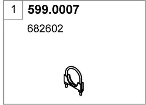 Монтажный комплект, глушитель 5990007 ASSO