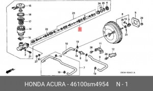 Главный тормозной цилиндр 46100SM4954 HONDA