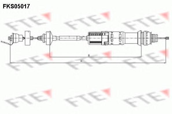 Трос, управление сцеплением FKS05017 FTE