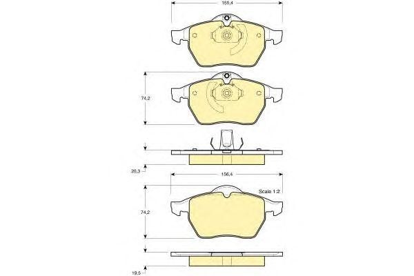 Комплект тормозных колодок, диско 6112712 GIRLING