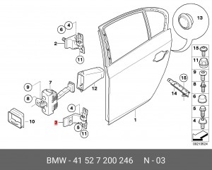 Петля - шарнир открывания двери 41 52 7 200 246 BMW