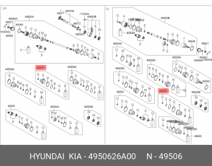 Пыльник ШРУСа 49506-26A00 HYUNDAI KIA