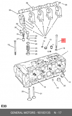 Комплект болтов головки цилидра 90183135 GENERAL MOTORS
