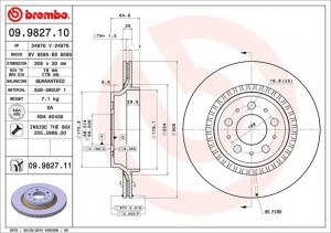 Тормозной диск 09.9827.10 BREMBO