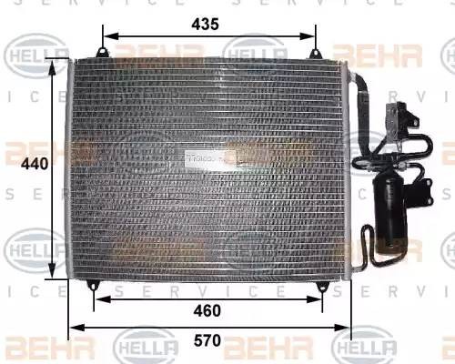 Конденсатор, кондиционер 8FC351035271 HELLA