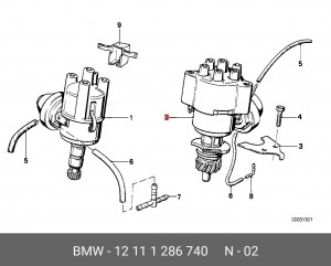 Распределитель зажигания 12 11 1 286 740 BMW