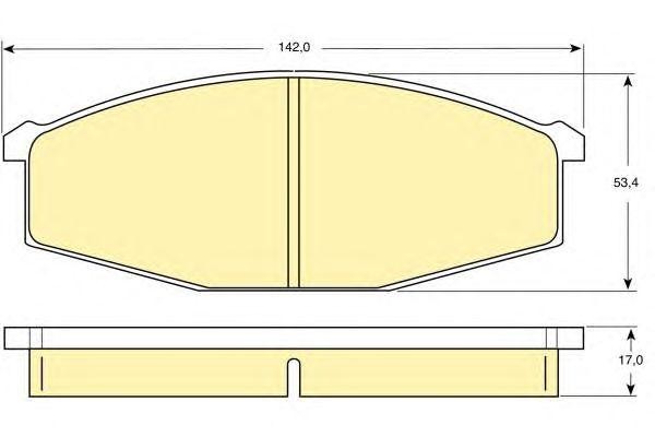 Комплект тормозных колодок, диско 6107479 GIRLING