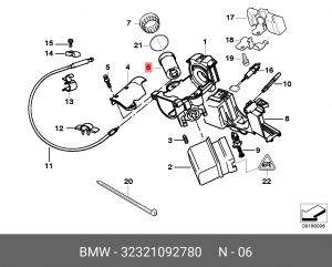 Цилиндр замка зажигания 32 32 1 092 780 BMW