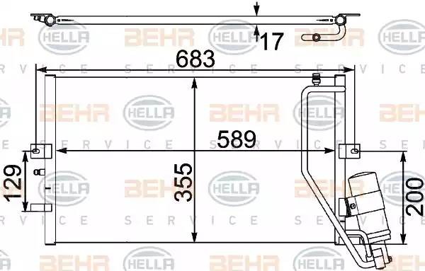 Конденсатор, кондиционер 8FC351304131 HELLA