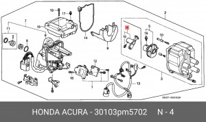 Бегунок распределителя зажигани 30103PM5702 HONDA