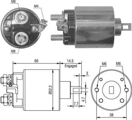 Тяговое реле, стартер AME0022 MAGNETI MARELLI