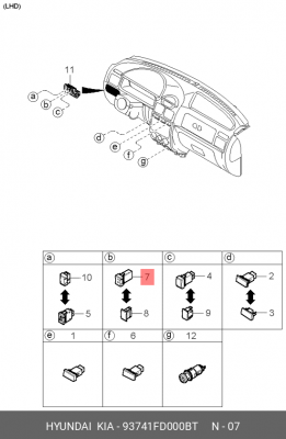 Деталь 93741FD000BT HYUNDAI KIA
