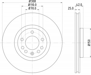 Тормозной диск MDC1500 MINTEX