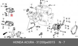 Стартер 31200PE0015 HONDA