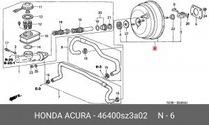 Усилитель тормозной системы 46400SZ3A02 HONDA