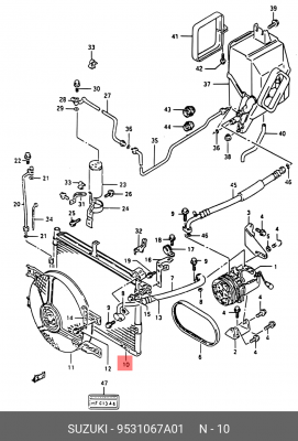 Конденсатор, кондиционер 95310-67A01 SUZUKI
