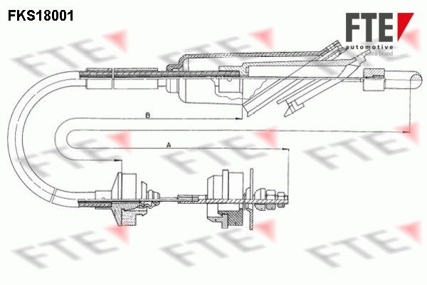 Трос, управление сцеплением FKS18001 FTE