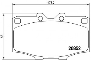 Комплект тормозных колодок, диско P83006 BREMBO