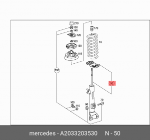 Амортизатор подвески A2033203530 MERCEDES BENZ