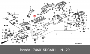 Экран теплозащитный 74601SDCA01 HONDA