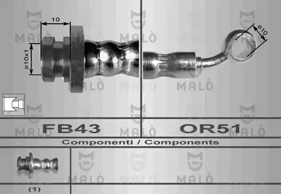 Тормозной шланг 80097 MALO