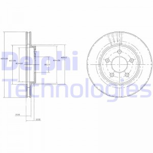 Тормозной диск BG3594 DELPHI
