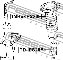 Пыльник амортизатора подвески TSHB-IPS20F FEBEST