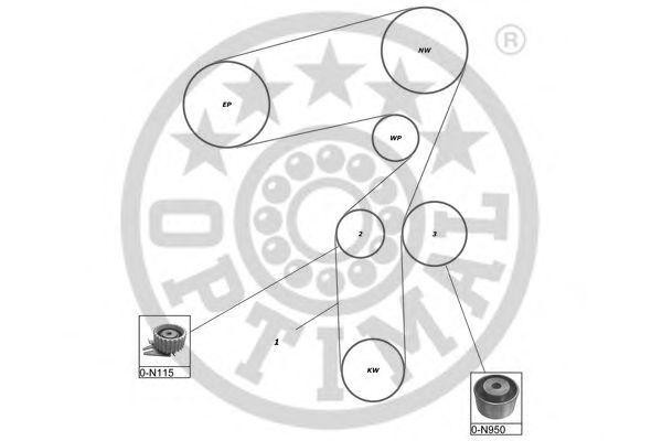 Комплект ремня ГРМ SK-1112 OPTIMAL
