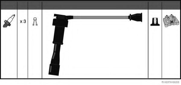 Ккомплект проводов зажигания J5385022 H B JAKOPARTS NIPPARTS