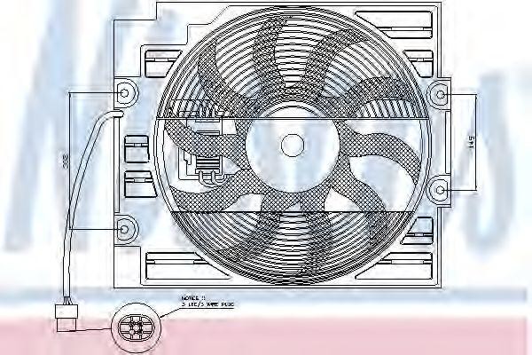 Вентилятор, конденсатор кондиционера 85422 NISSENS
