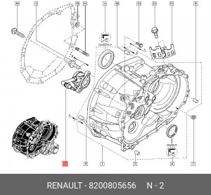 Подшипник выжимной сцепления 8200805656 RENAULT