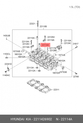Направляющая клапана ГБЦ 2211426902 HYUNDAI KIA