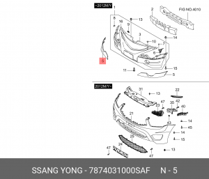 Деталь 7874031000SAF SSANG YONG