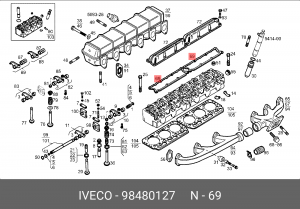 Прокладка, крышка головки цилиндра 98480127 IVECO