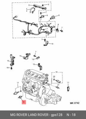 Датчик давления масла GPS128 MG ROVER LAND ROVER