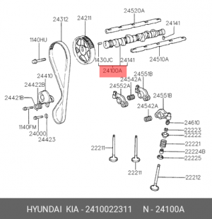 Распредвал 2410022311 HYUNDAI KIA