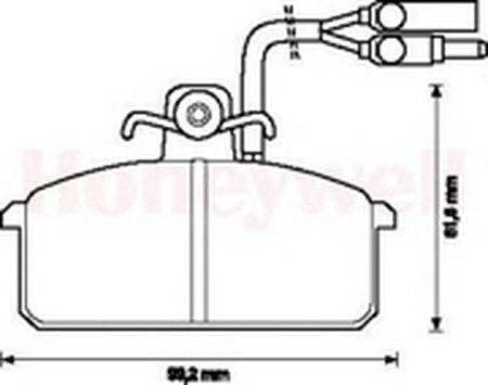 Комплект тормозных колодок, диско 571455B BENDIX JURID