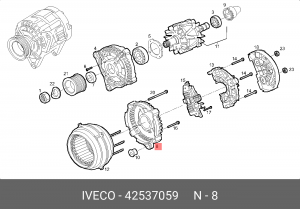Подшипник контактного кольца, генератор 42537059 IVECO